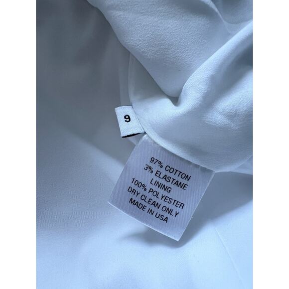 Lela Rose PEARL Women's Elbow-Sleeve Off-The-Shoulder Poplin Top White Sz 6 $295 - Picture 9 of 16